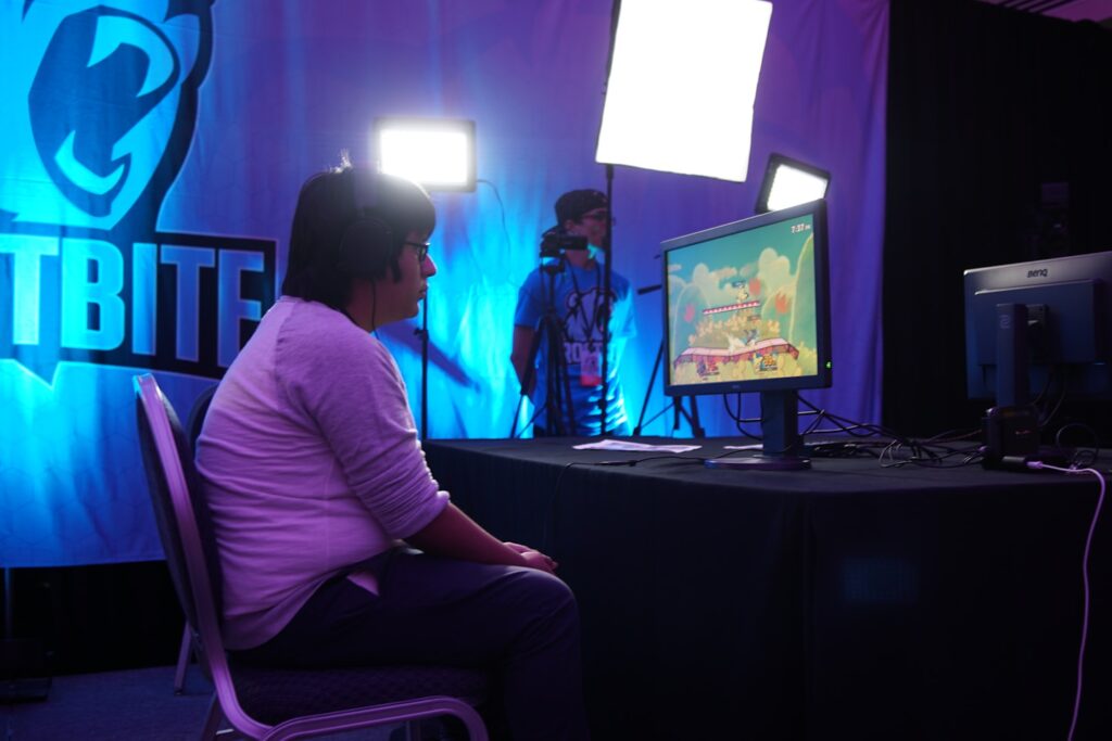 two men playing video games