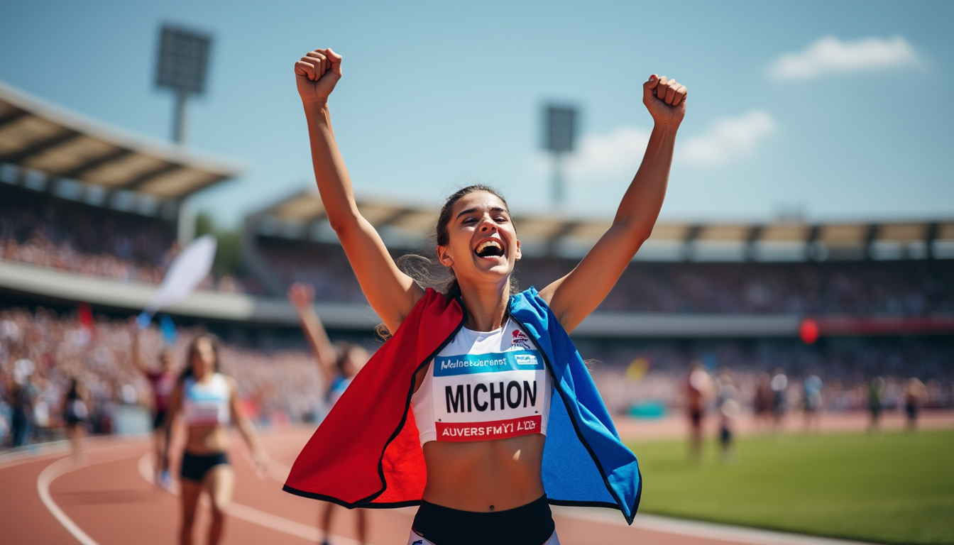 mélina robert-michon s'illustre une fois de plus aux championnats auvergne rhône-alpes d'athlétisme, confirmant son talent et sa détermination.