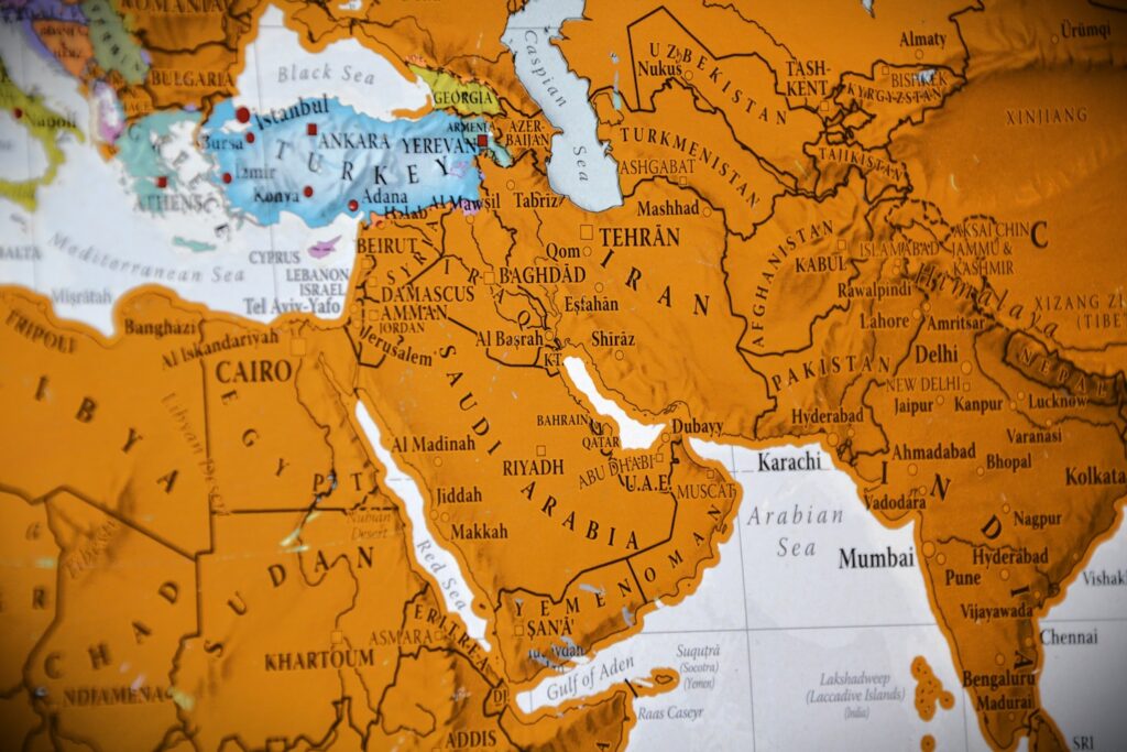Mappa della penisola arabica
